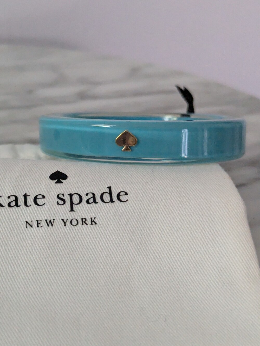 kate spade Turquoise Around Town Bangle with Gold Spade Accent - New In Dust Bag - Picture 9 of 16